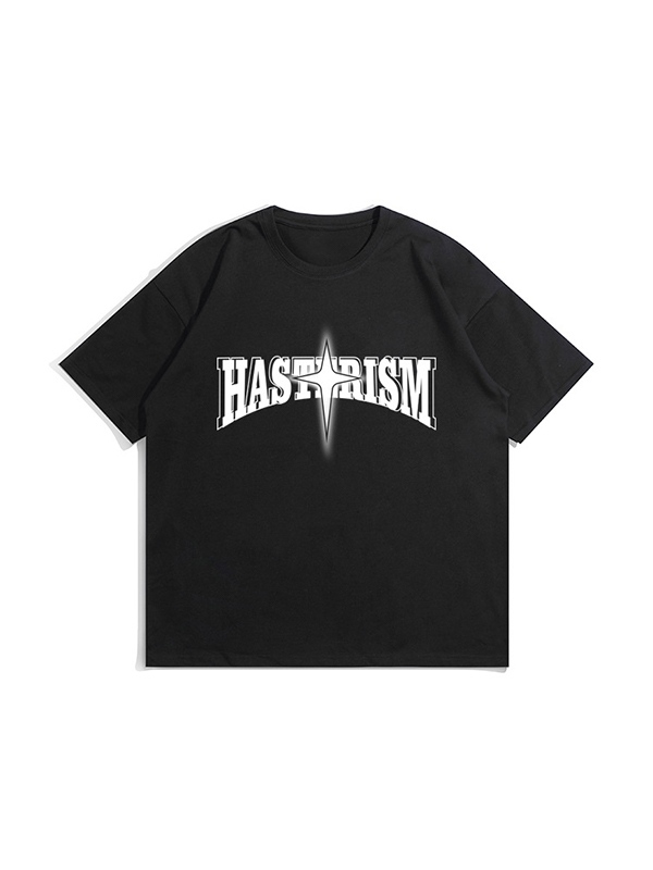 Loses Kurzarm-T-Shirt mit Sternenmuster für Herren-1