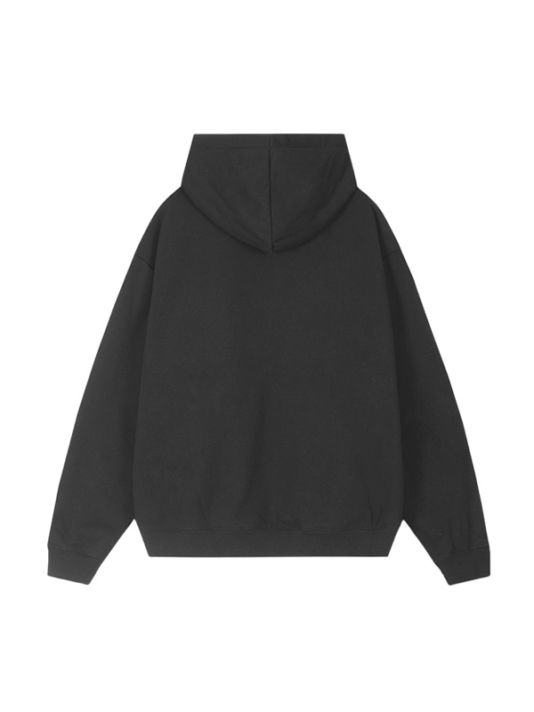 Übergroßer Herren-Hoodie mit doppeltem Reißverschluss und Metallknöpfen-1