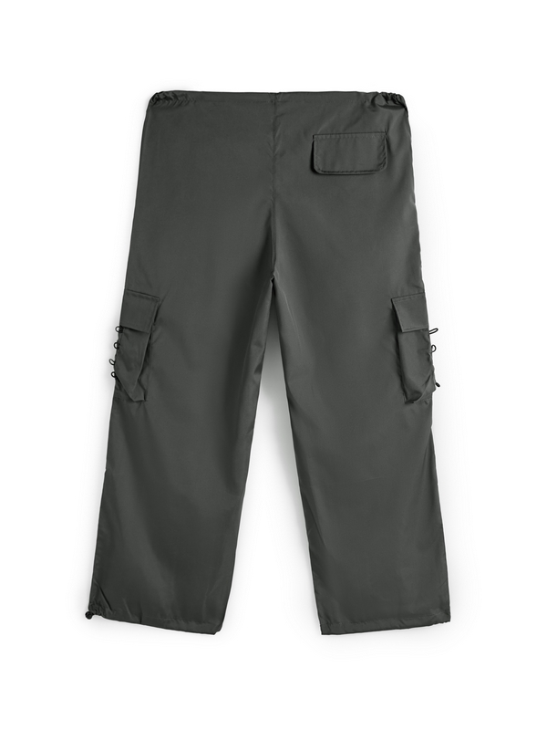 Vintage-Fallschirm-Cargohose zum Schnüren mit Kordelzug für Herren-4
