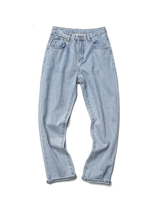 Lockere Vintage-Jeans für Herren in heller Waschung-3