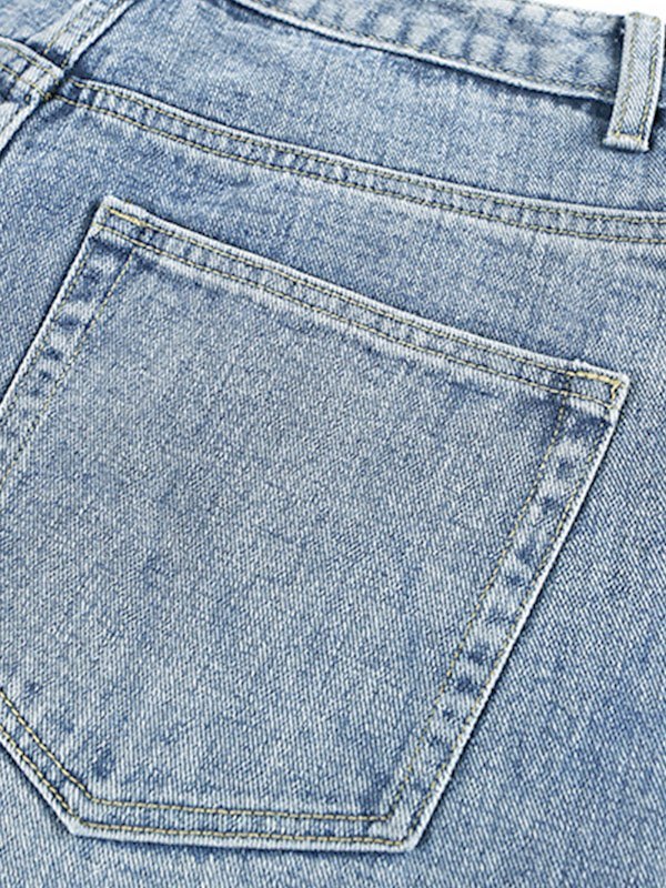 Lockere Vintage-Jeans für Herren in heller Waschung-4