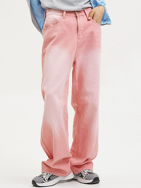 Lose Jeans aus verblasstem Denim für Herren-3