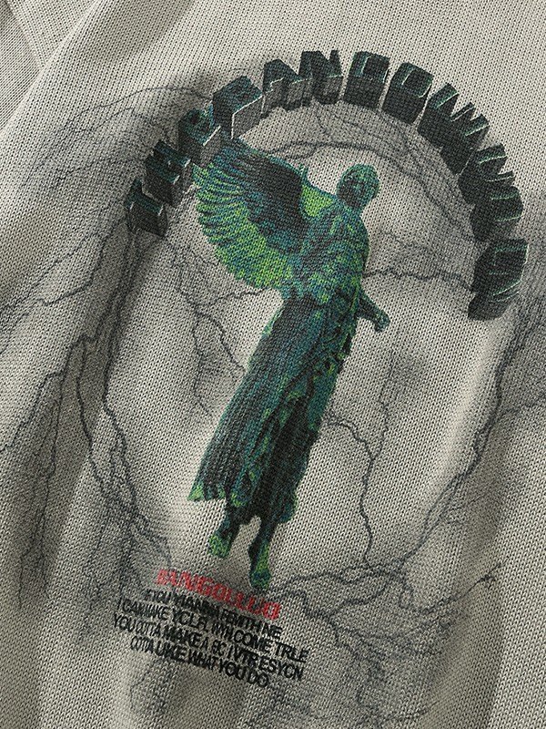 Herren-Pullover mit Lightning-Statue-Grafik-2