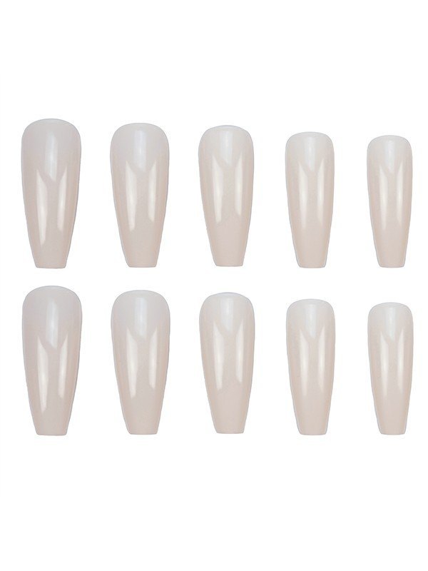24 lange beige Press-on-Nägel-2